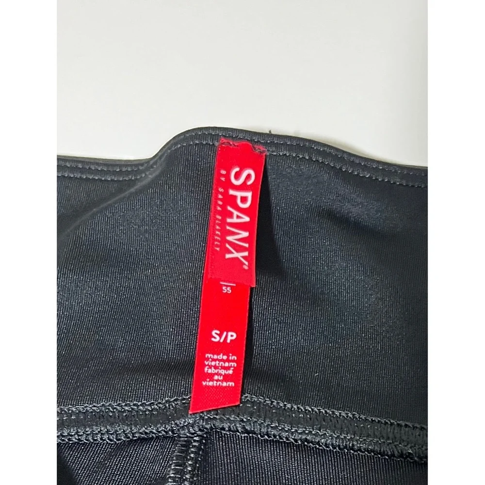 Spanx Tuxedo Stripe Faux Leather Leggings S/P